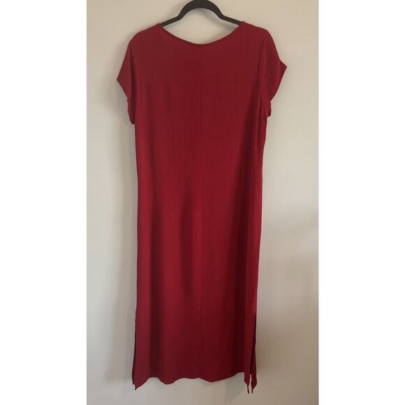 Coldwater Creek Red Maxi Dress Size 10P Excellent Condition - Picture 2 of 5
